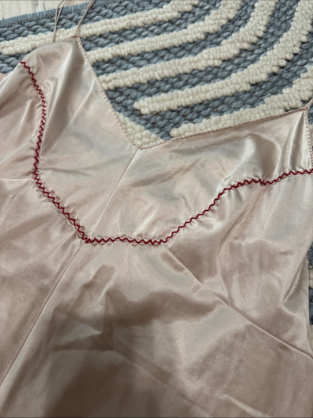 Vintage 70s Vassarette Maxi Slip Dress Size 13 Made USA - Picture 6 of 6